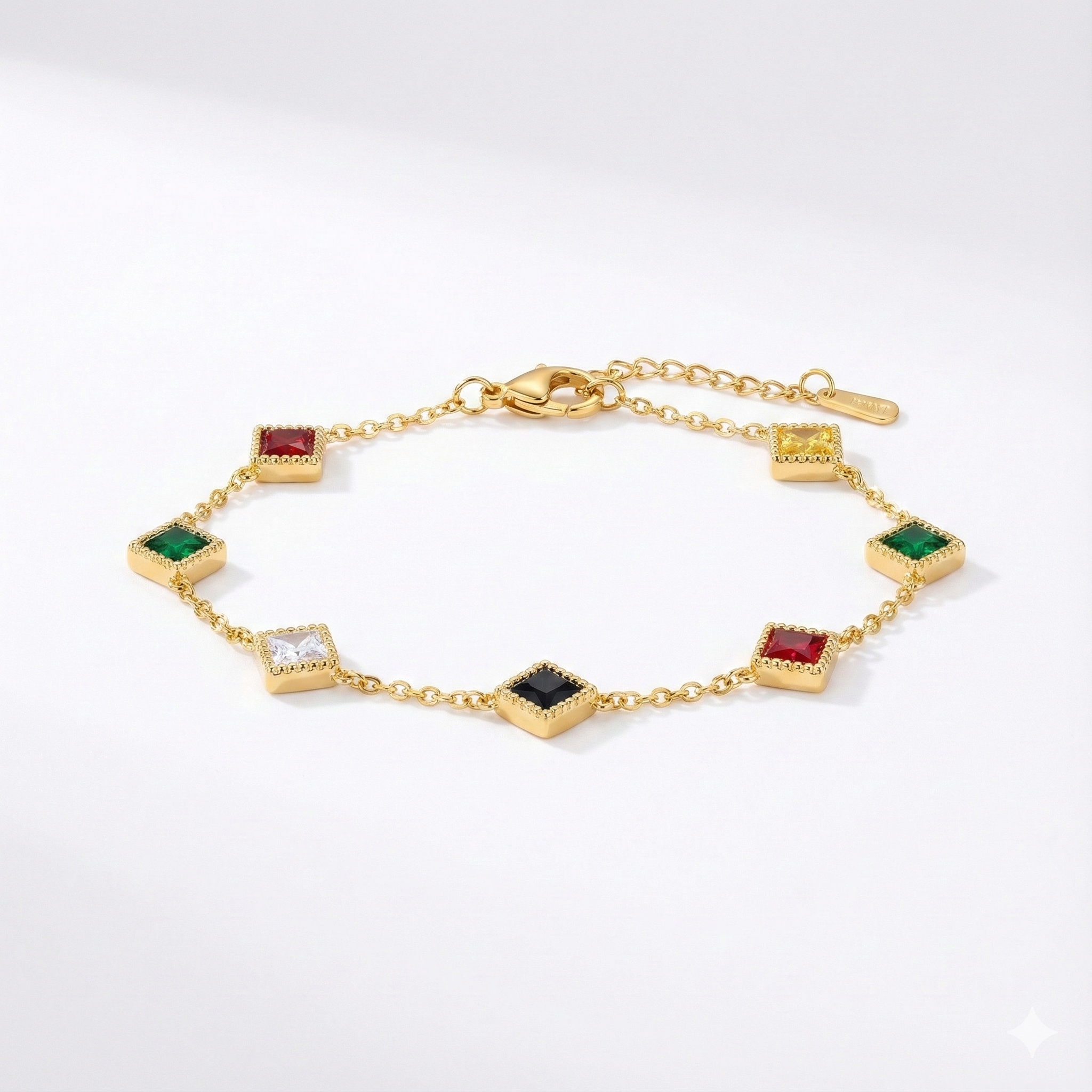 Multicolor Princess Cut Stones