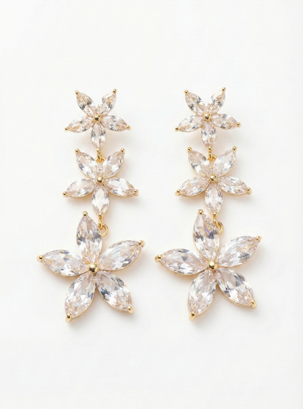 Crystal Flower Earrings