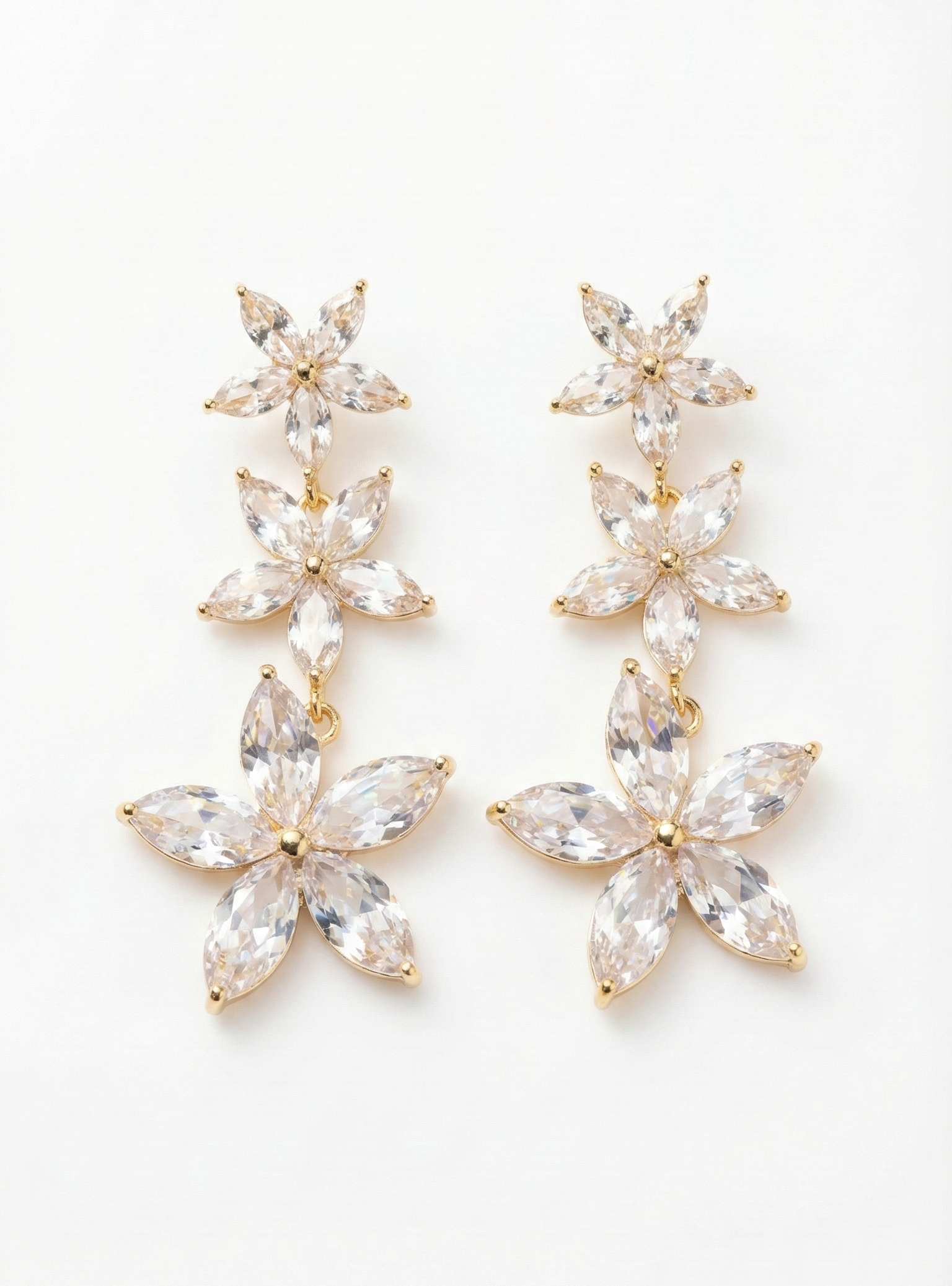 Crystal Flower Earrings