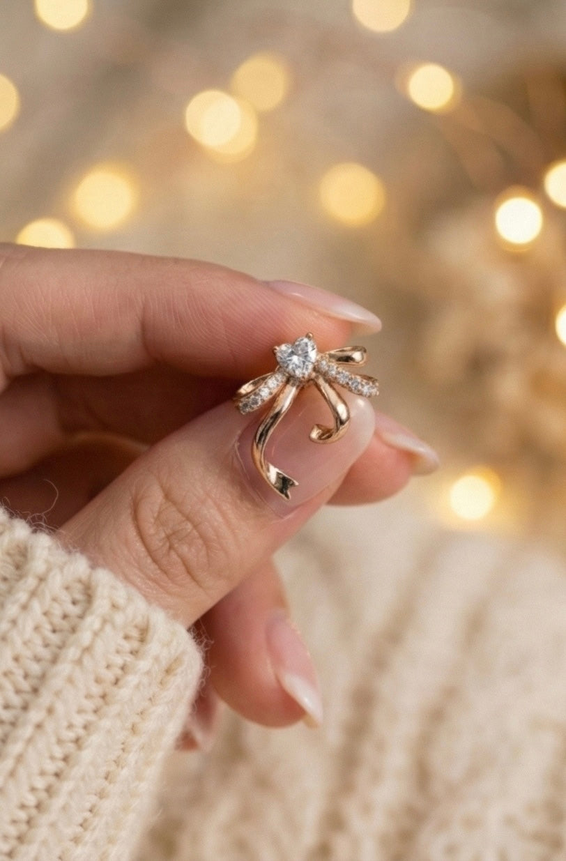 Sweetheart Bow Studs