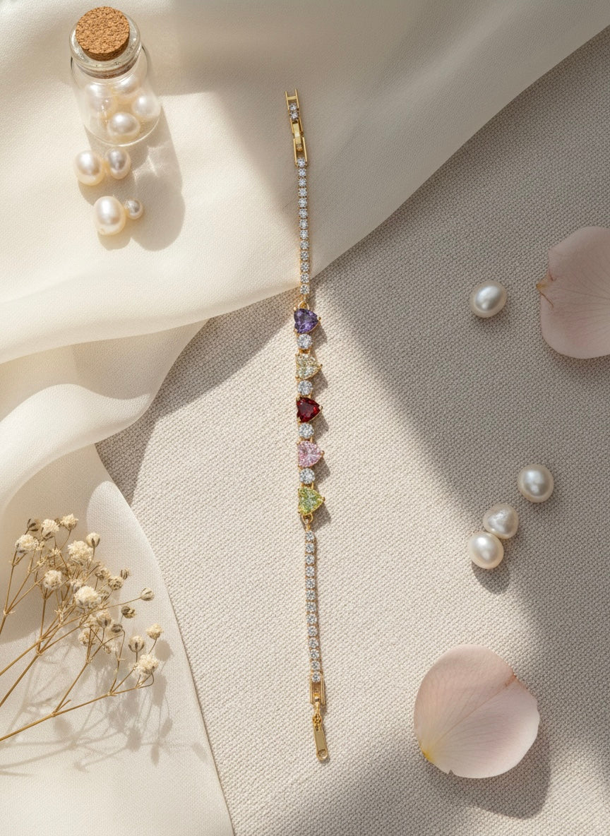 Confetti Love Tennis Bracelet