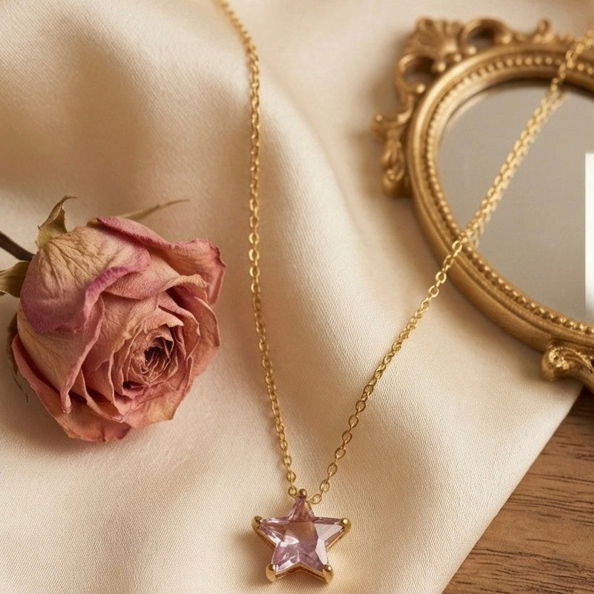 Pink  Starburst Pendant