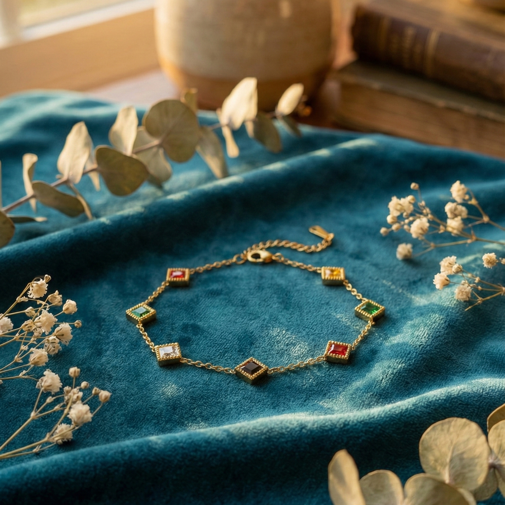 Multicolor Princess Cut Stones