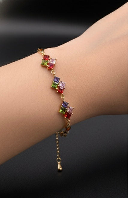 small square-cut gems