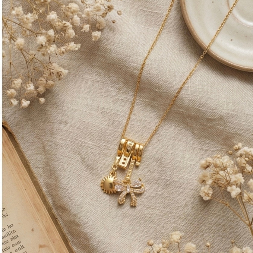The Golden Bow Necklace