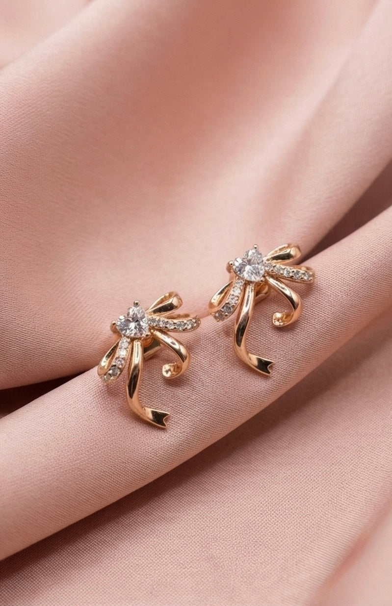Sweetheart Bow Studs