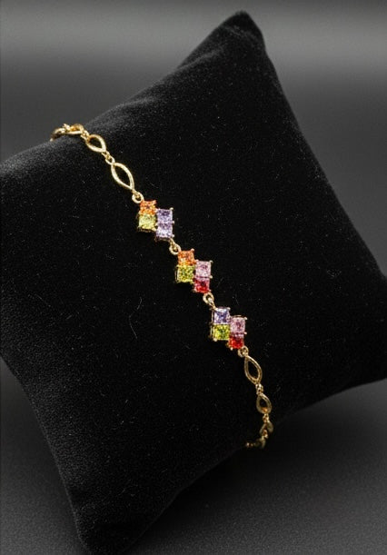 small square-cut gems