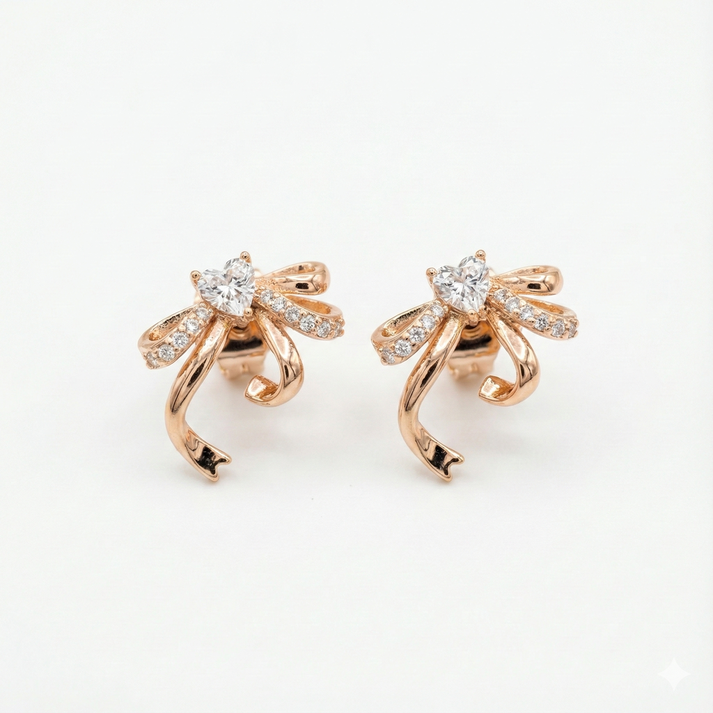 Sweetheart Bow Studs