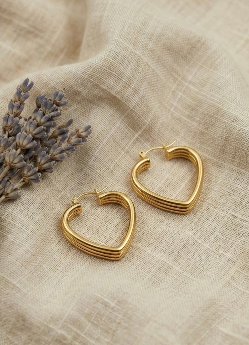 Heart Hoop Earrings