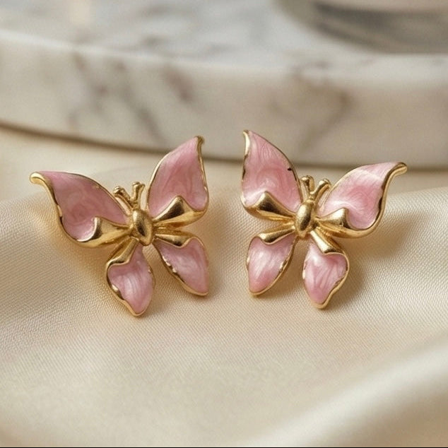 Rose Butterfly Earrings