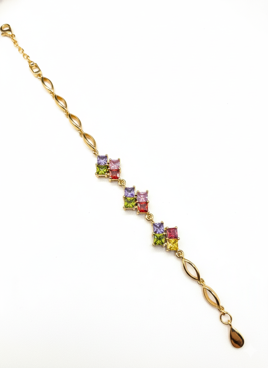 small square-cut gems