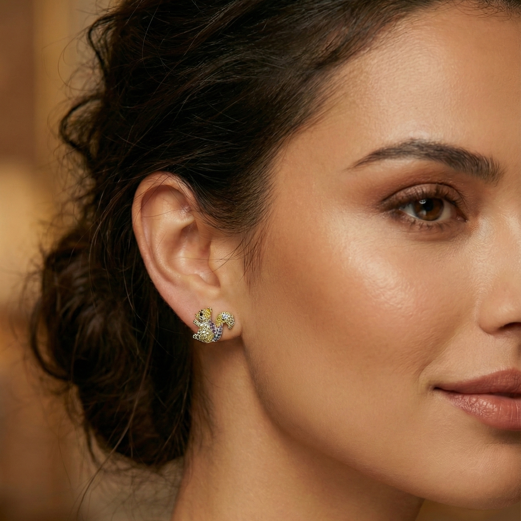 Confetti Squirrel Earrings