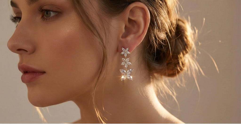 Crystal Flower Earrings