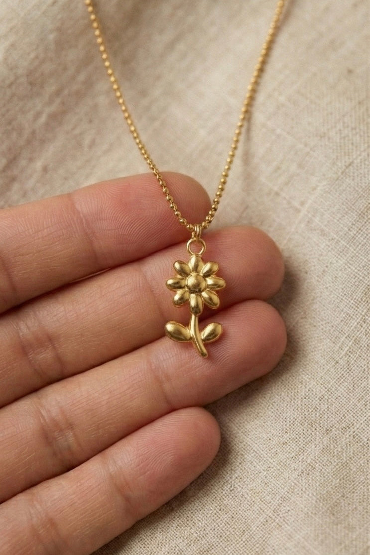 Blossom Cascade Necklace | Double-Layered Floral Pendant