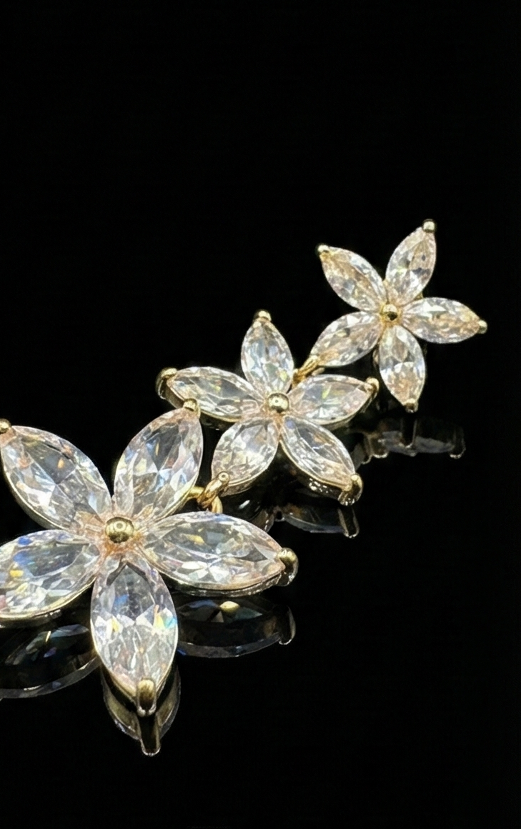 Crystal Flower Earrings