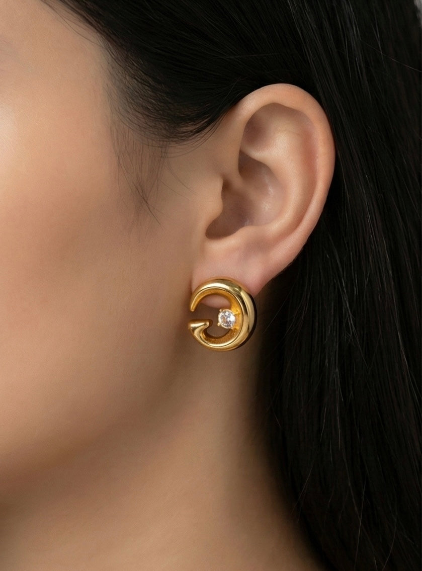 Moonlit Solitaire Earrings