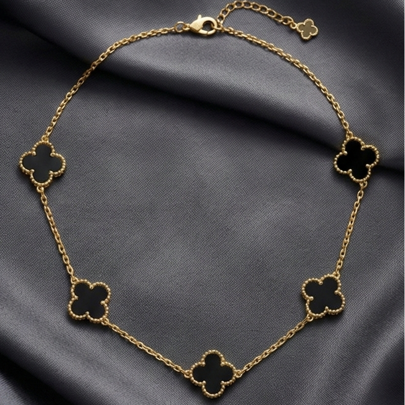 Classic Black Clover Necklace