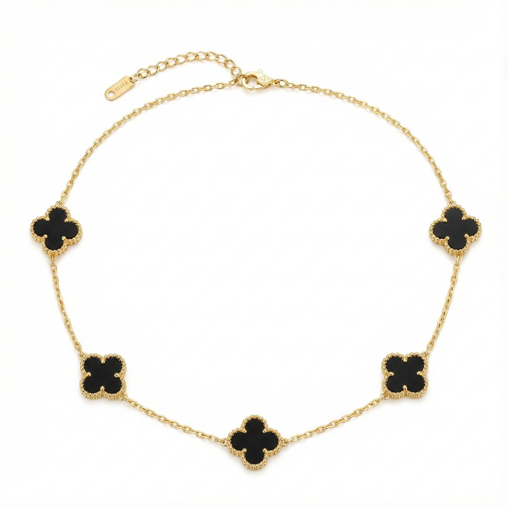 Classic Black Clover Necklace