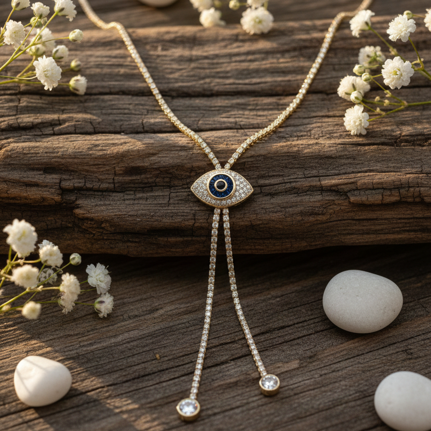 Evil Eye Double Layerd Pendant